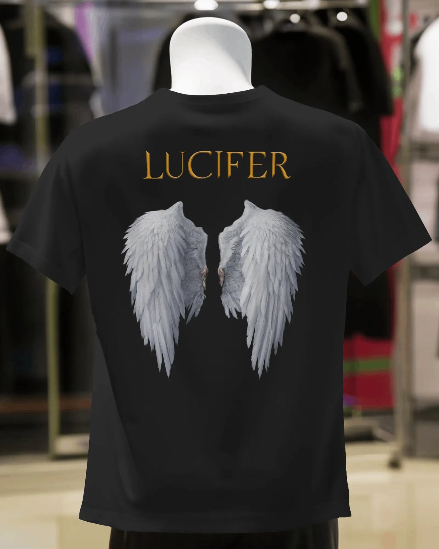 Lucifer Wings Short Sleeve T-Shirt My Store