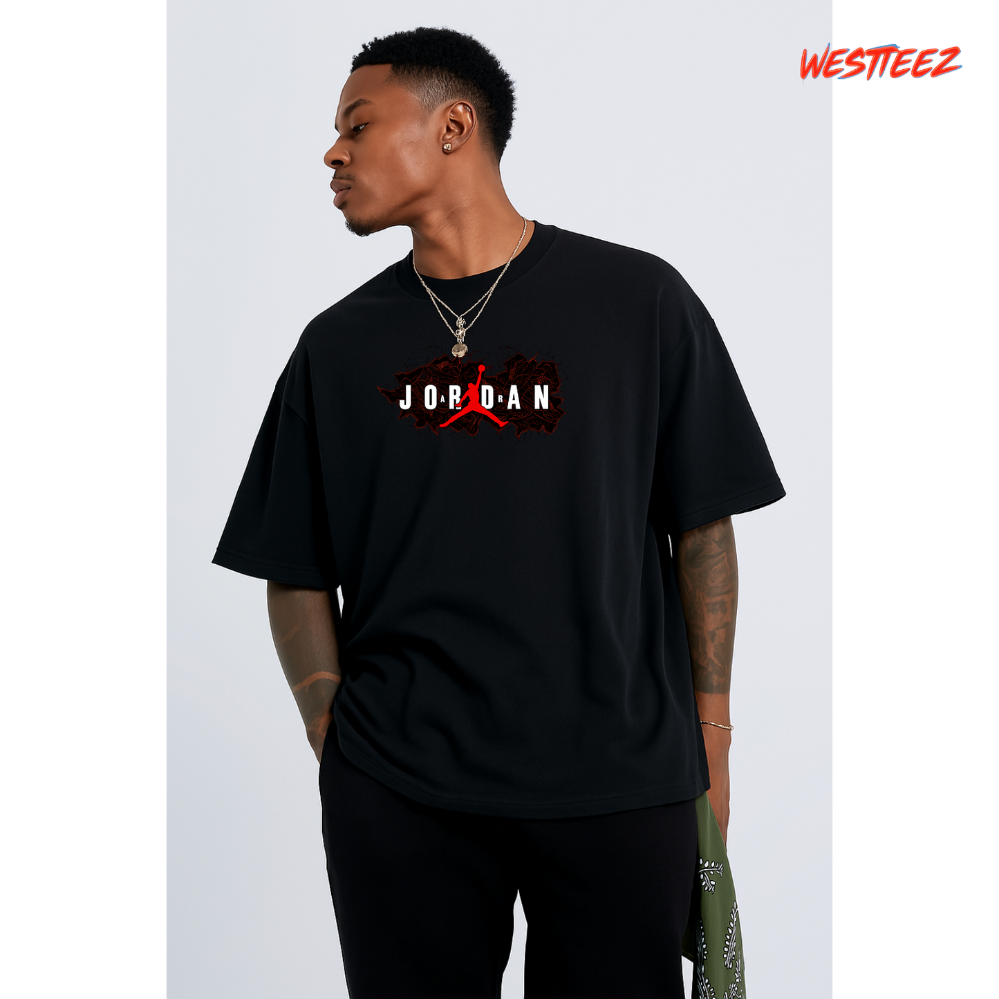 “JORDAN X AIR MAX 0%” Tee – Dual-Sided Black Edition My Store