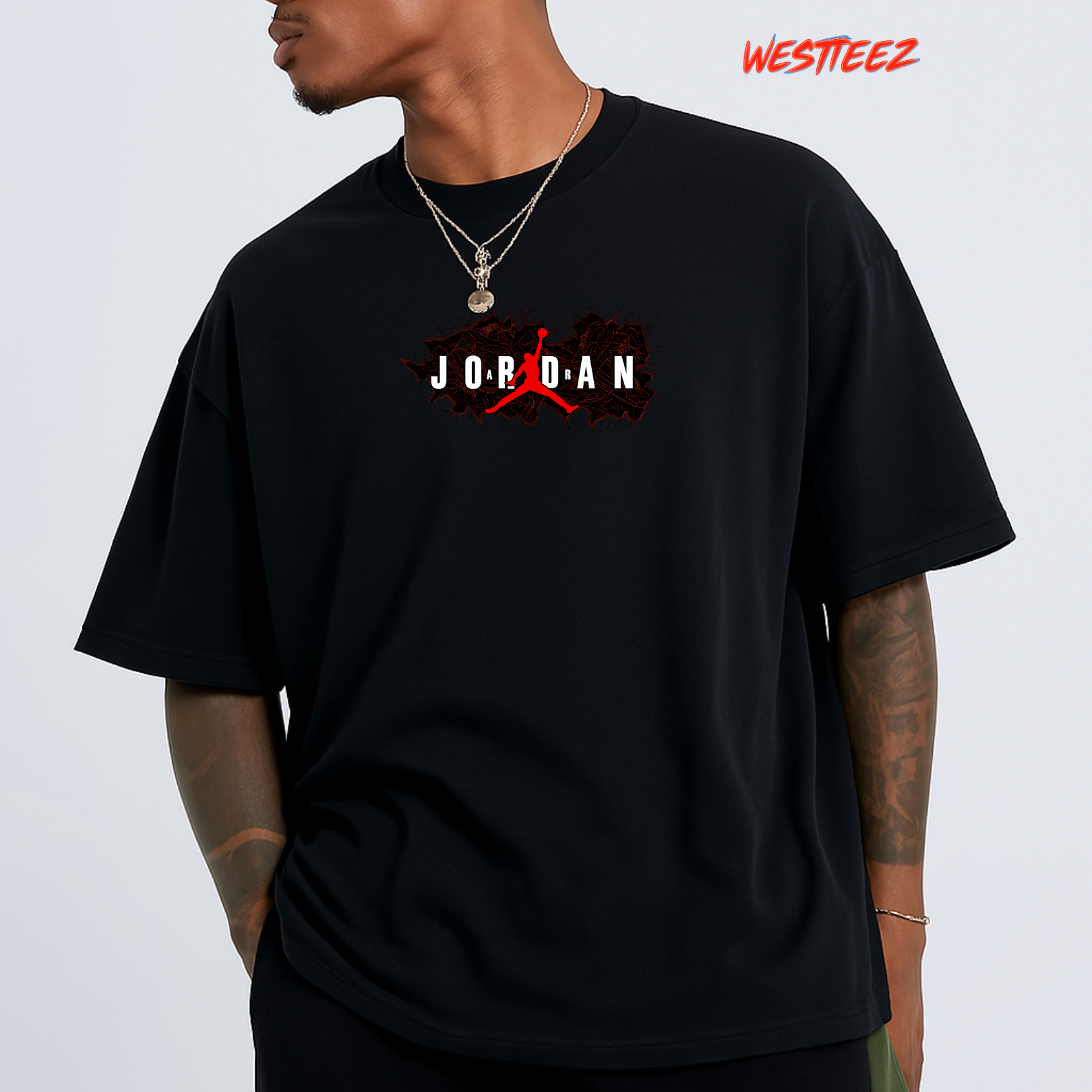 “JORDAN X AIR MAX 0%” Tee – Dual-Sided Black Edition My Store
