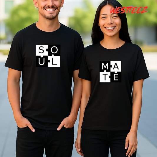 Soul Mate Grid Tees (Pack of 2) My Store