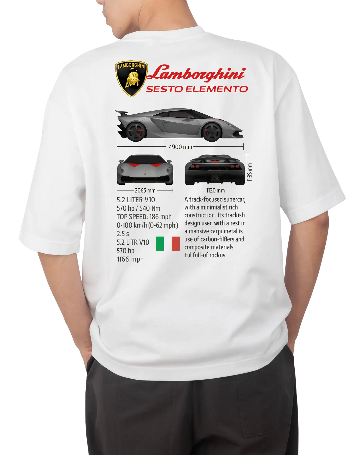 Lamborghini Sesto Elemento Tee – Built from Shadows Westteez