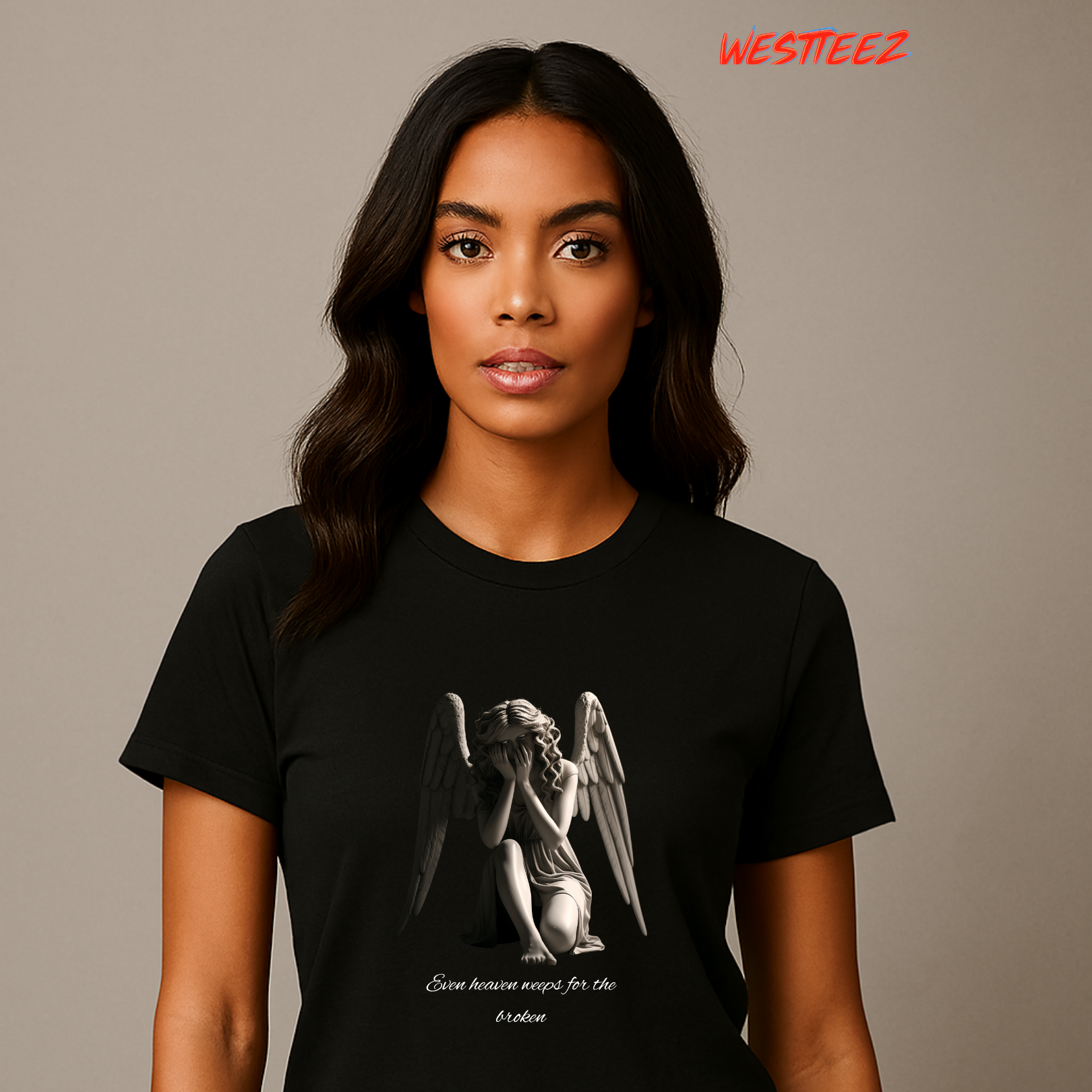 Heaven Weeps Tee – Fallen Angel Aesthetic Westteez