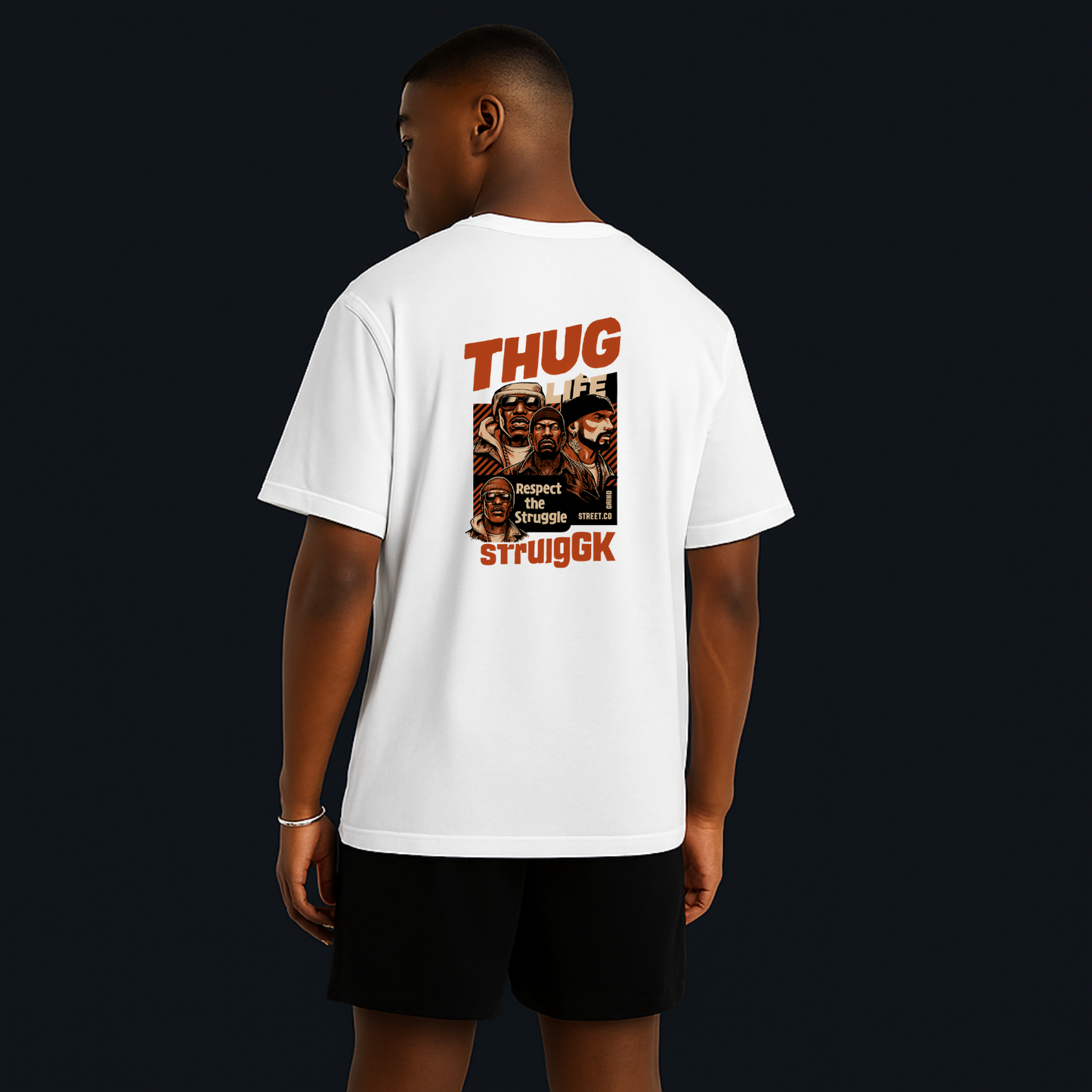 Thug Life Struggle Tee – Respect the Hustle Westteez