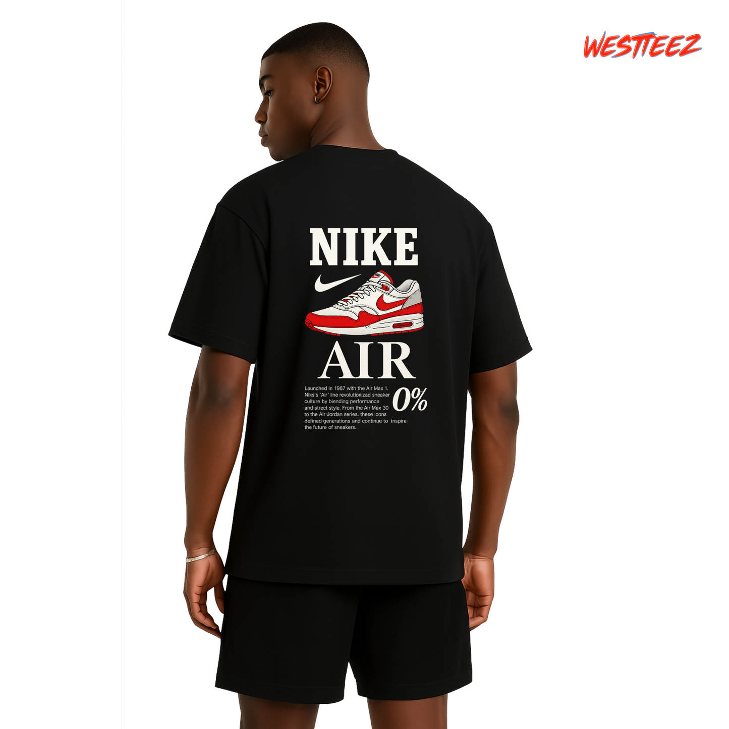 “JORDAN X AIR MAX 0%” Tee – Dual-Sided Black Edition My Store