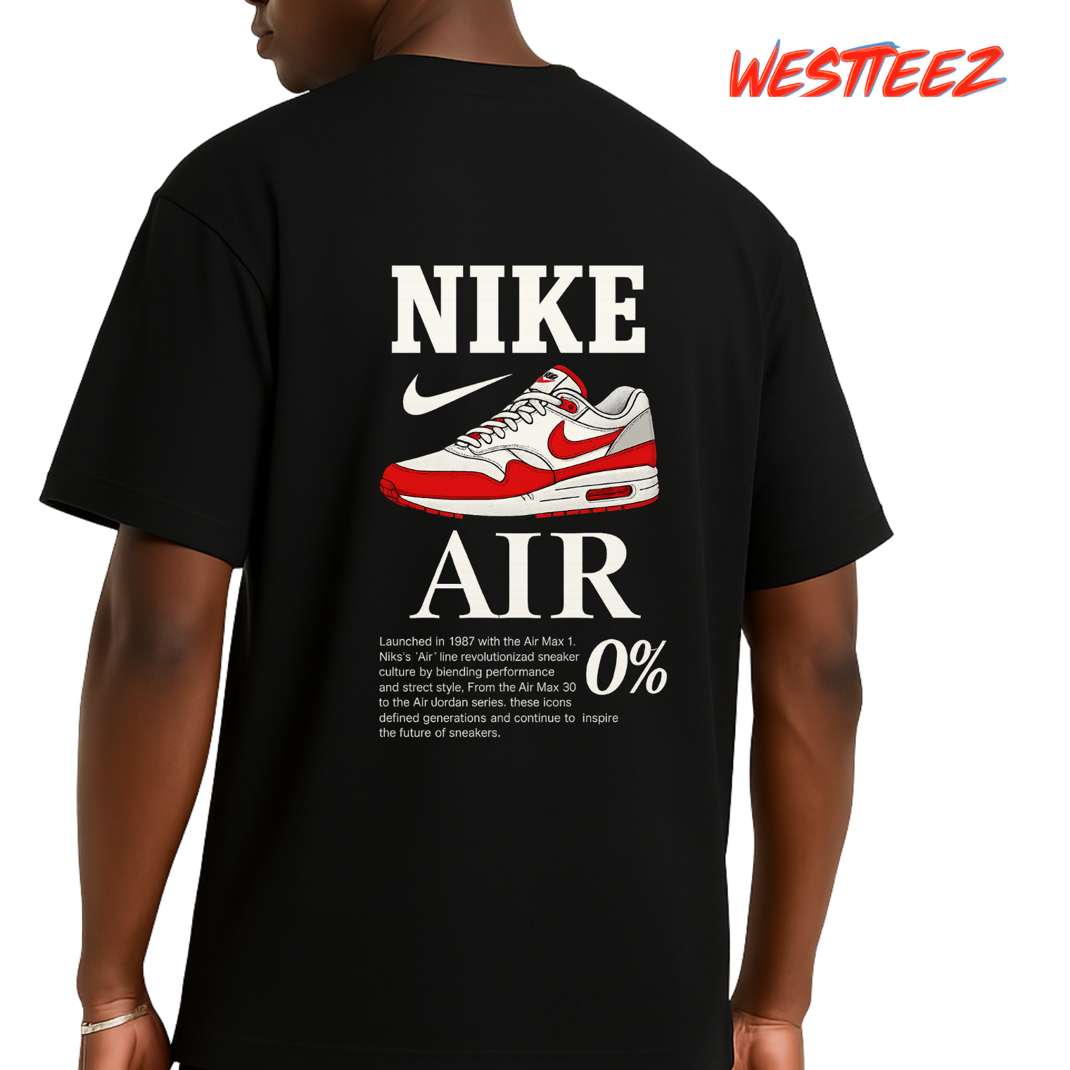 “JORDAN X AIR MAX 0%” Tee – Dual-Sided Black Edition My Store