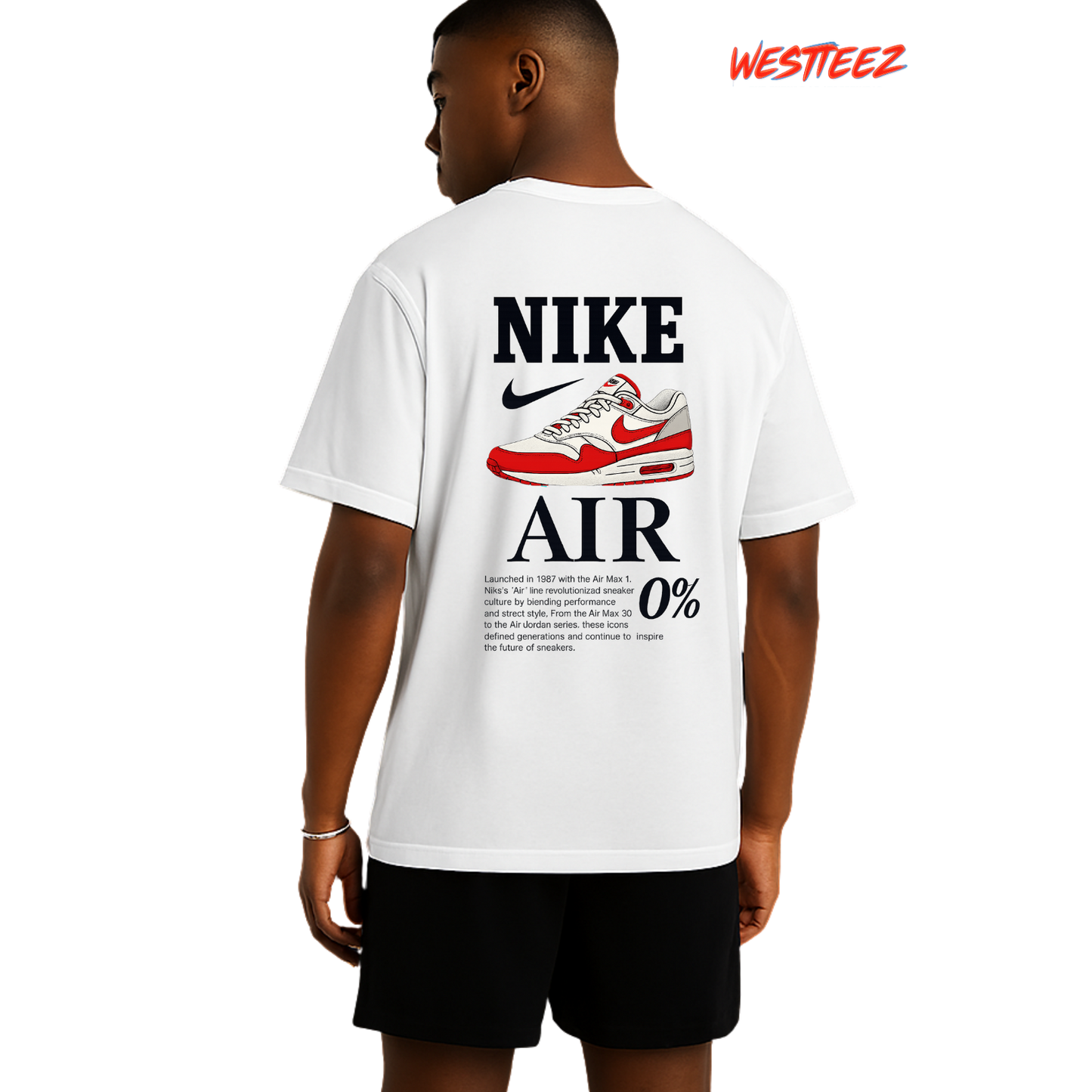 “JORDAN X AIR MAX 0%” Tee – Dual-Sided Black Edition My Store