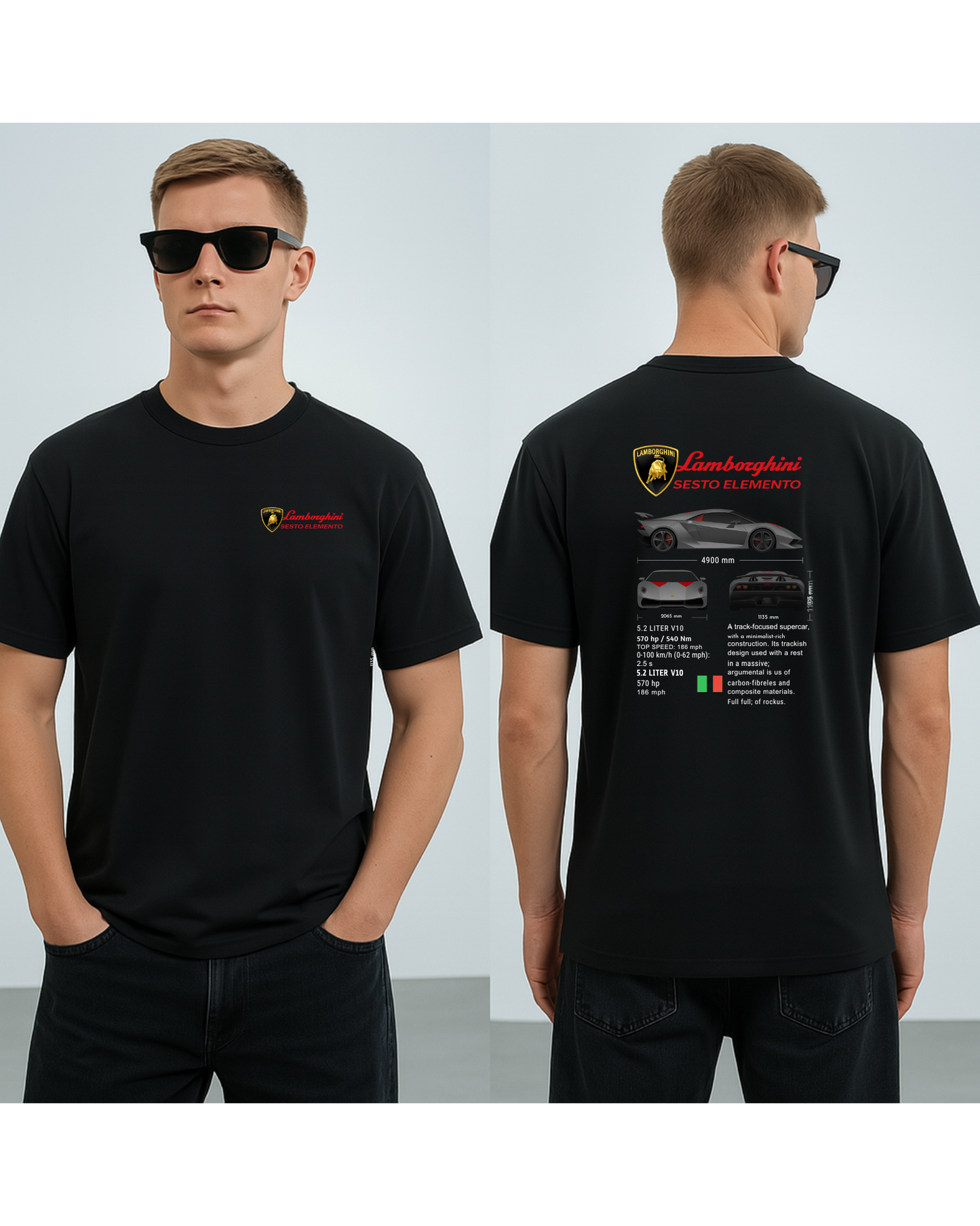 Lamborghini Sesto Elemento Tee – Built from Shadows Westteez