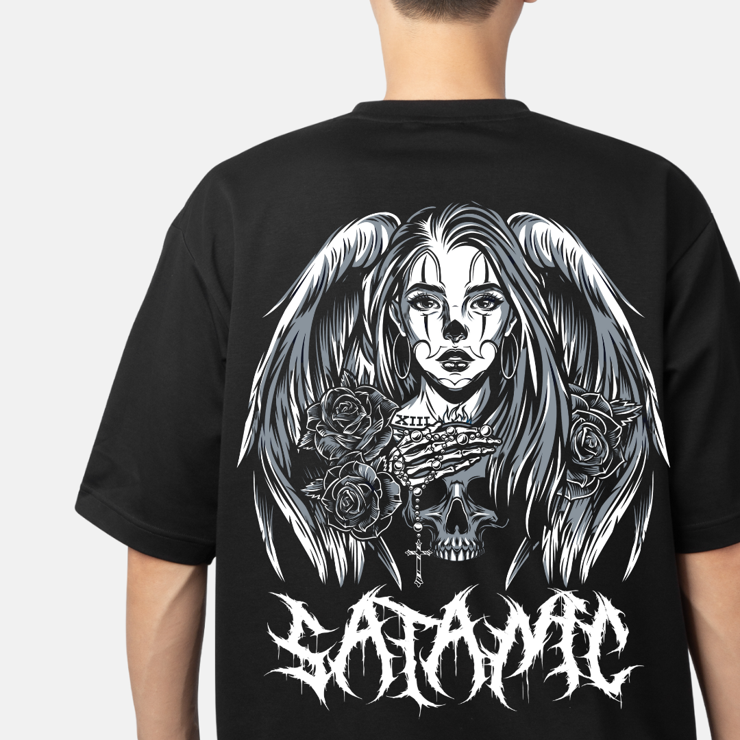 "Satanic Angel" Oversized Tee Westteez
